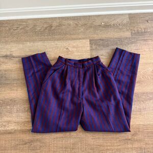 Blue and purple vintage high waisted trousers size 2